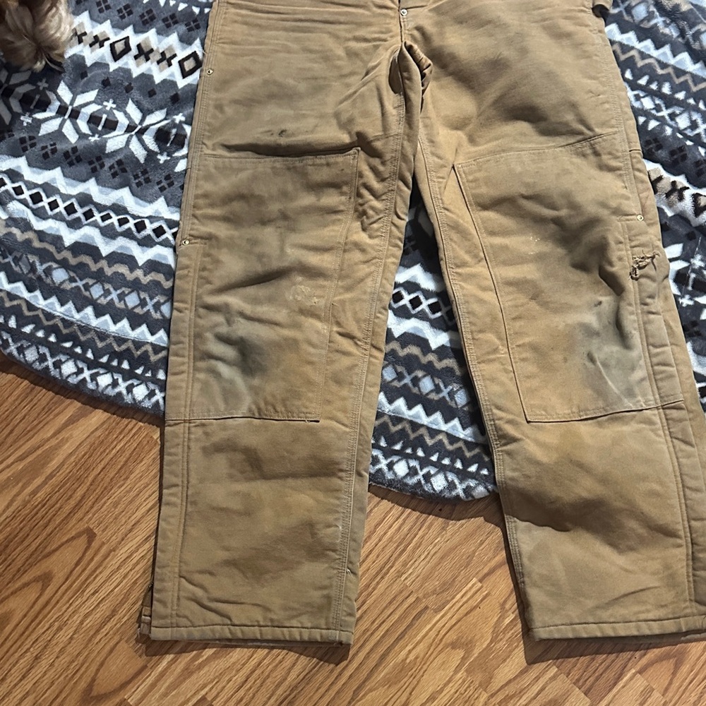 Carhartt Brown Men's Work Overalls - Picture 5 of 16
